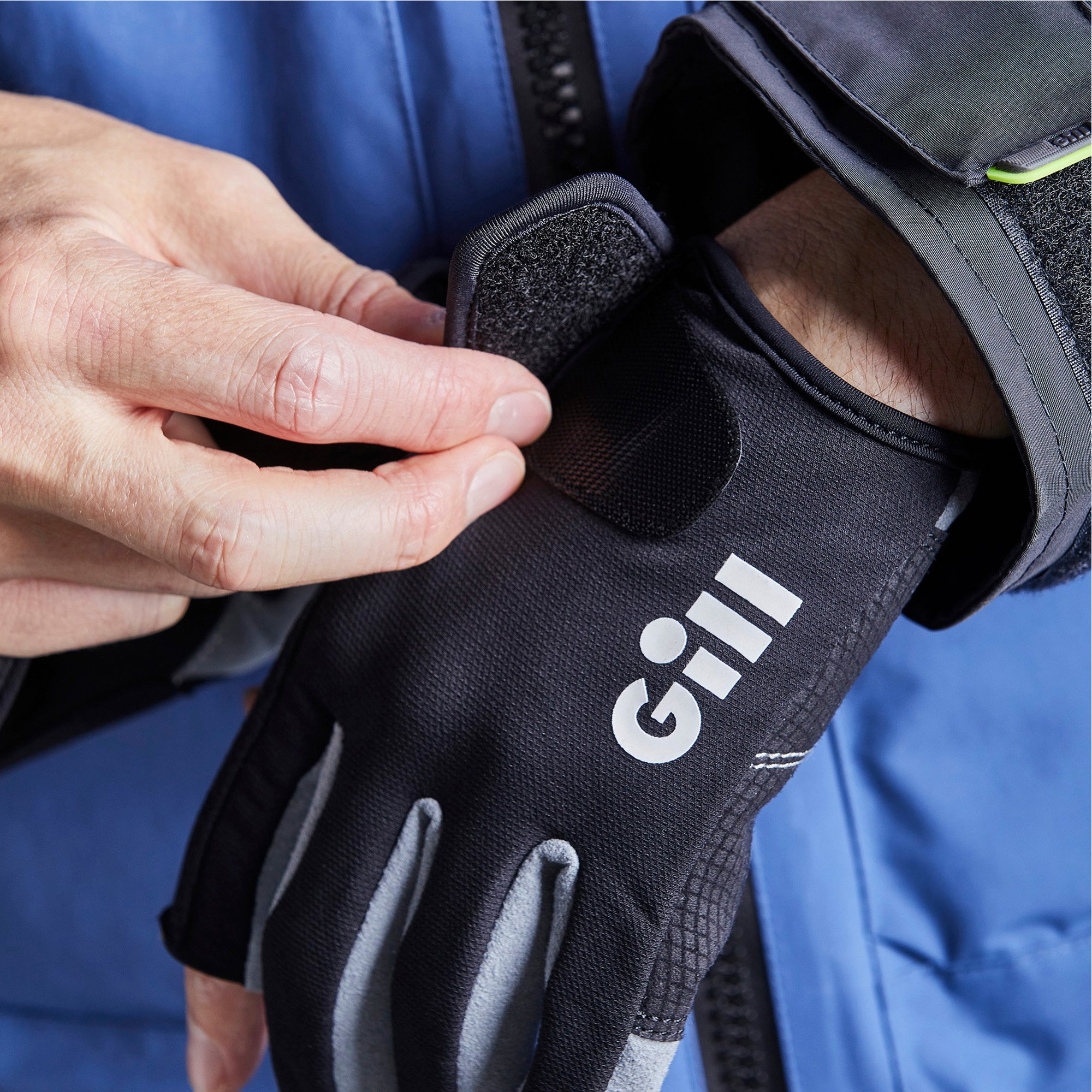 2026 Gill Junior Long Finger Deckhand Gloves 7053J - Black